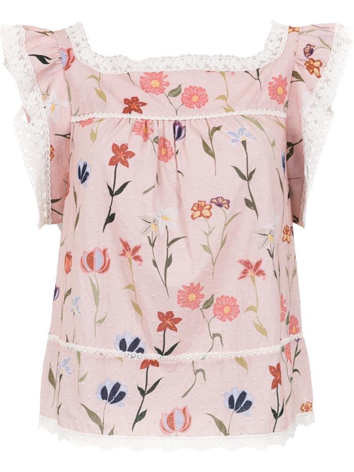 Martha Medeiros Plumete Top - Pink & Purple