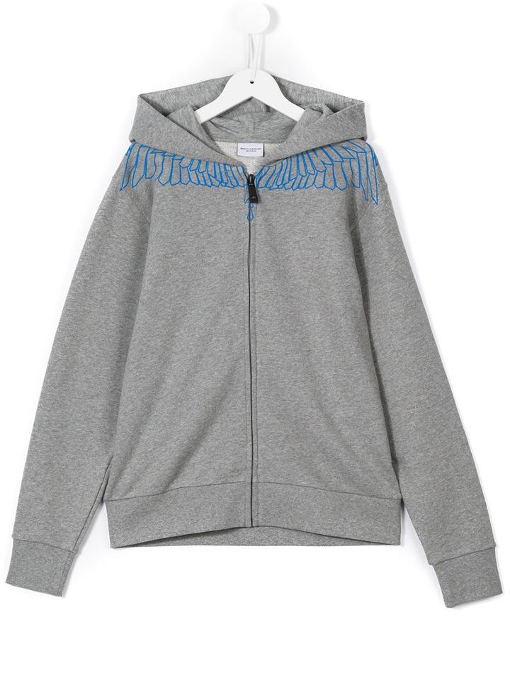 Marcelo Burlon County Of Milan Kids - Aias Hoodie - Kids - Cotton/polyester - 10 Yrs, Grey