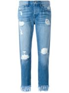 3x1 Frayed Cropped Jeans - Blue
