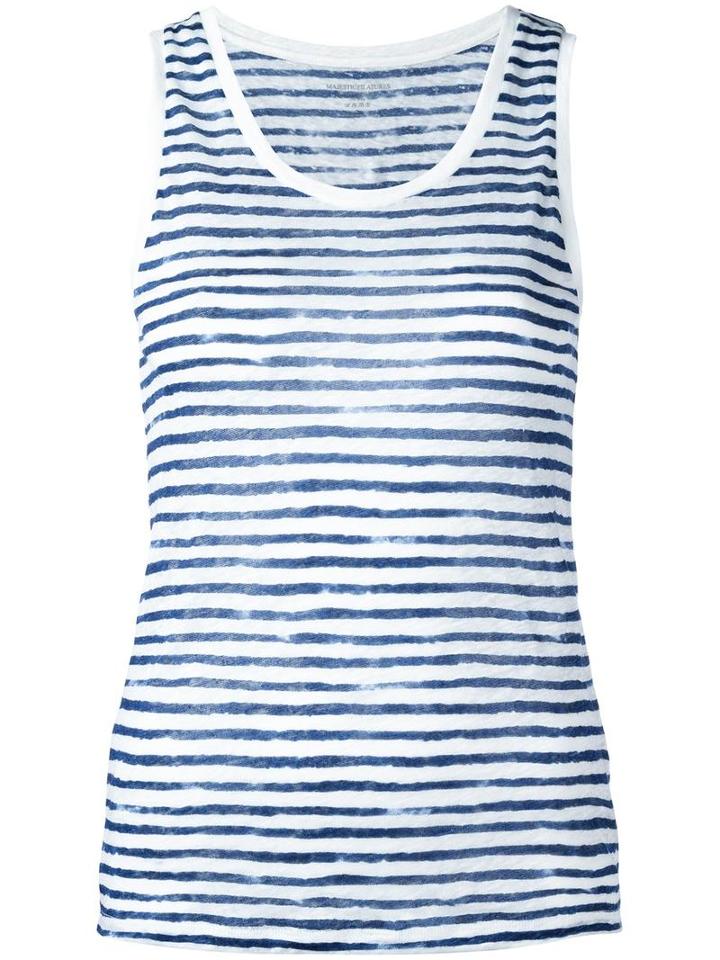 Majestic Filatures Striped Tank, Women's, Size: I, Blue, Linen/flax