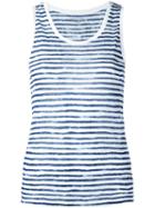 Majestic Filatures Striped Tank, Women's, Size: I, Blue, Linen/flax