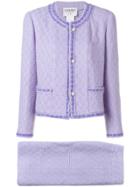 Chanel Vintage 1998's Jacquard Skirt Suit - Purple