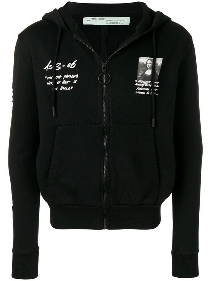 Off-white Monalisa Zipped Hoodie - Black