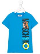 Moschino Kids Logo Print T-shirt, Boy's, Size: 8 Yrs, Blue