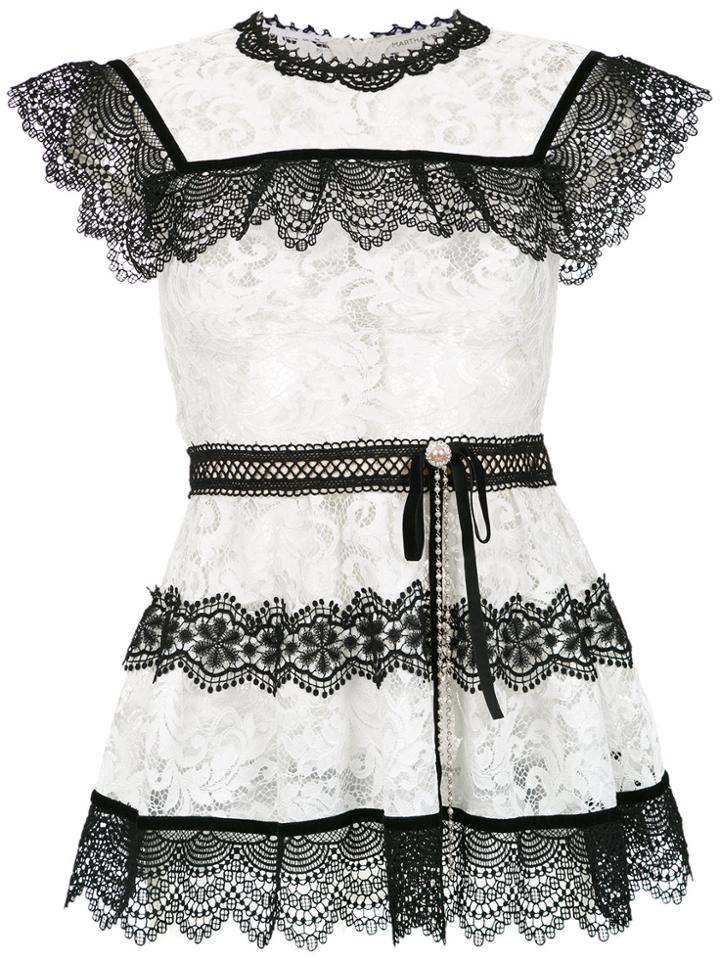 Martha Medeiros Pitty Lace Blouse - White