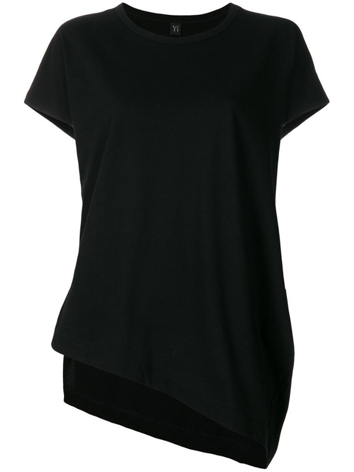 Y's Asymmetric Hem T-shirt - Black
