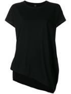 Y's Asymmetric Hem T-shirt - Black