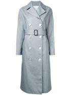 Mackintosh - Maxi Length Trench Coat - Women - Linen/flax - 34, Grey, Linen/flax