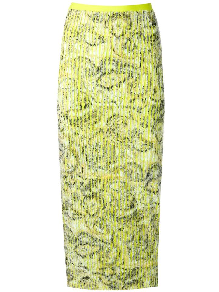 Y/project Textured Pencil Skirt - Green