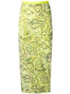 Y/project Textured Pencil Skirt - Green