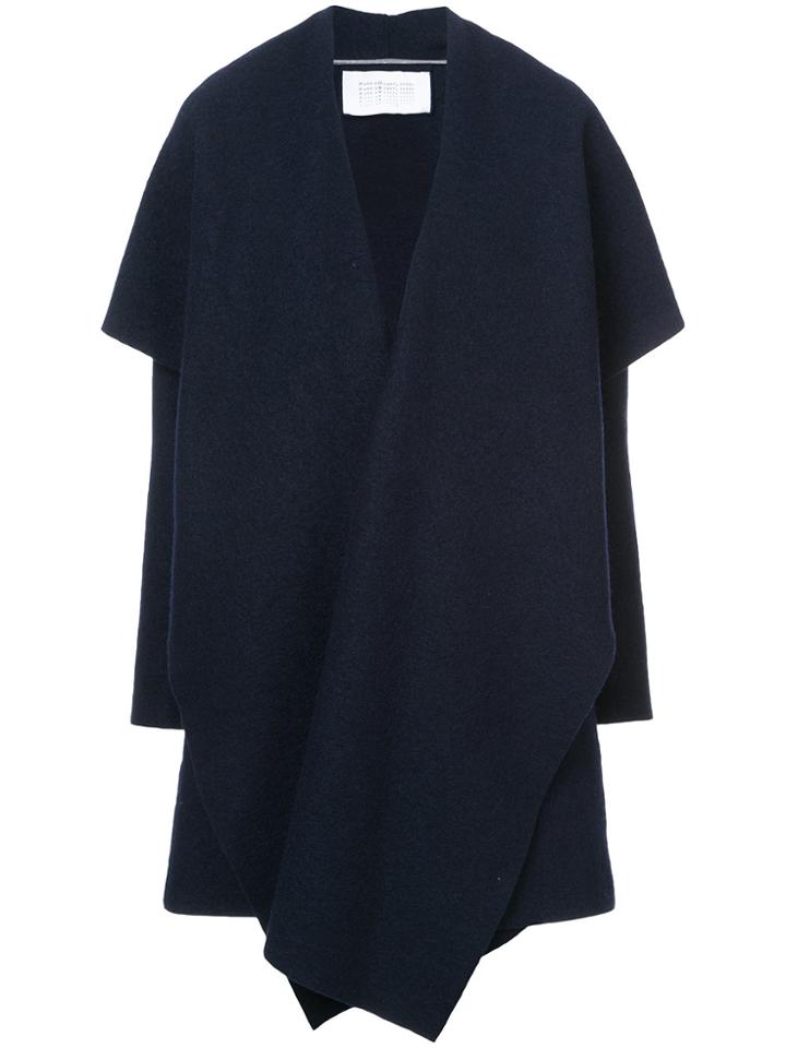 Harris Wharf London Oversized Lapel Coat - Blue