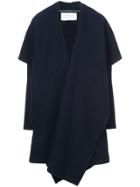 Harris Wharf London Oversized Lapel Coat - Blue