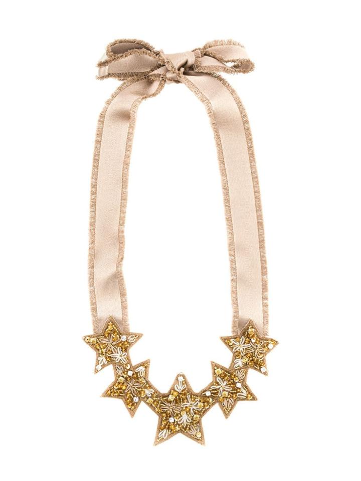 Red Valentino Red(v) Beaded Star Necklace - Neutrals
