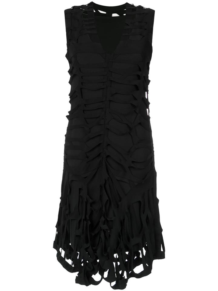 Gloria Coelho Geometric Cut Out Pattern Dress - Black