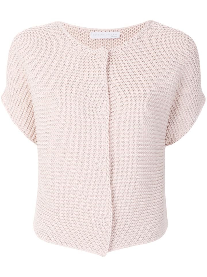 Fabiana Filippi Fitted Cardigan - Nude & Neutrals