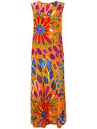 Aspesi - Floral Maxi Dress - Women - Silk - 46, Yellow/orange, Silk
