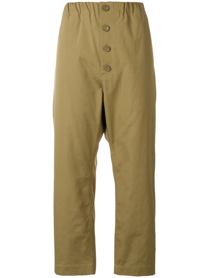 Sofie D'hoore High Waisted Cropped Trousers - Nude & Neutrals