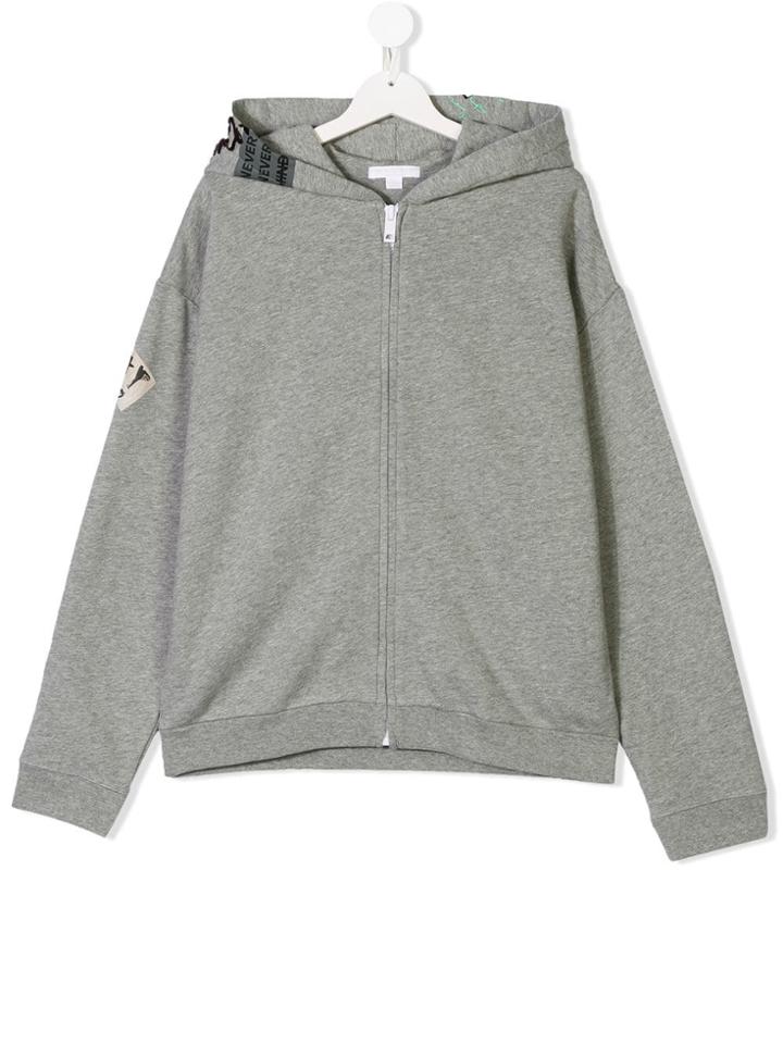 Burberry Kids Teen Full-zipped Hoodie - Grey