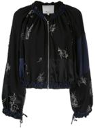 3.1 Phillip Lim Embellished Patchwork Bomber Jacket - Black