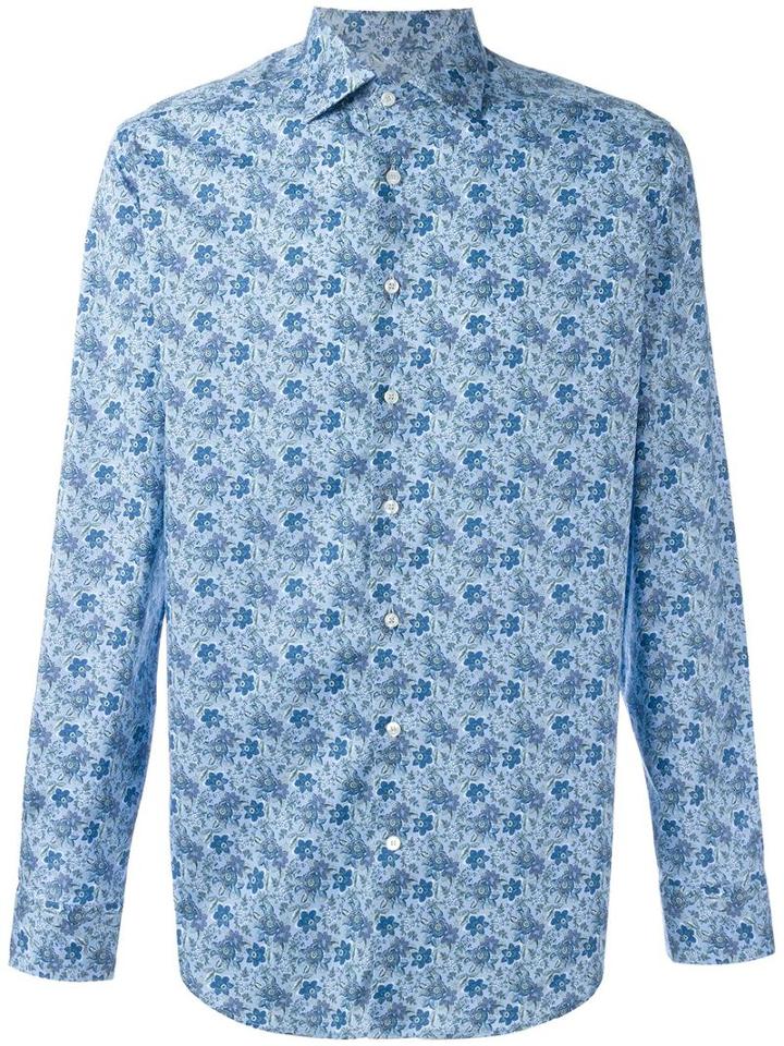 Etro Floral Print Shirt, Men's, Size: 39, Cotton/spandex/elastane