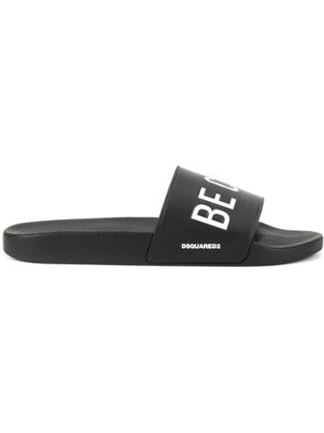 Dsquared2 Be Cool Be Nice Slides - Black