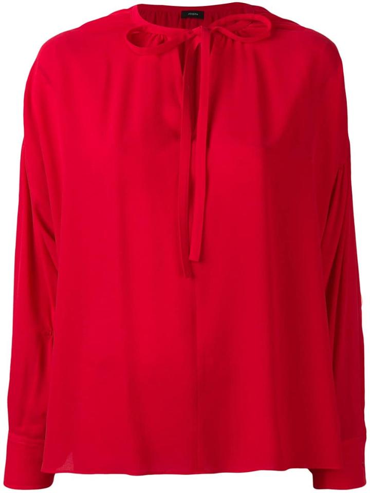Joseph Tied Neck Blouse - Red