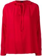Joseph Tied Neck Blouse - Red