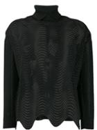 Marco De Vincenzo Turtle-neck Sheer Sweater - Black