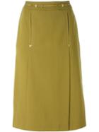 Céline Vintage Yoke Skirt, Women's, Size: 38, Green