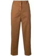 Pt01 High-waisted Trousers - Brown