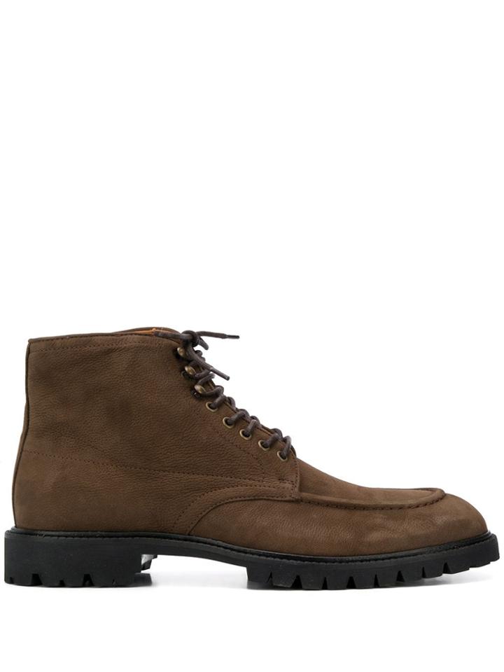 Hackett Lace Up Ankle Boots - Brown