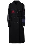 Yang Li Embroidered Detail Belted Double Breasted Coat