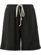 Rick Owens Drawstring Shorts, Women's, Size: 42, Black, Acetate/silk