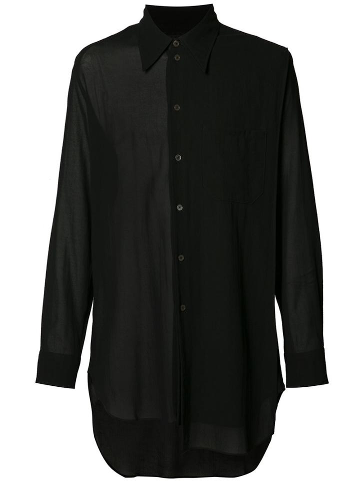 Ann Demeulemeester Grise - Asymmetric Shirt - Men - Cotton - M, Black, Cotton
