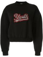 Msgm Embellished Youth Sweatshirt - Black