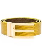Etro Reversible Belt, Women's, Size: 95, Yellow/orange, Leather