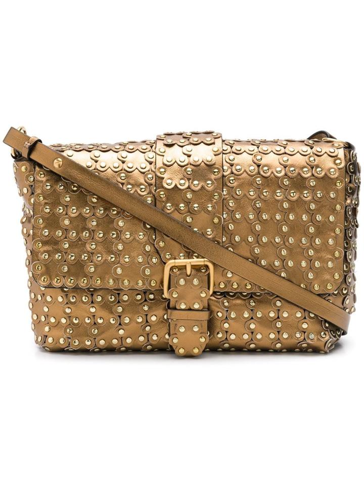 Red Valentino Flower Puzzle Shoulder Bag - Gold