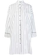 Balossa White Shirt Striped Shirt Dress