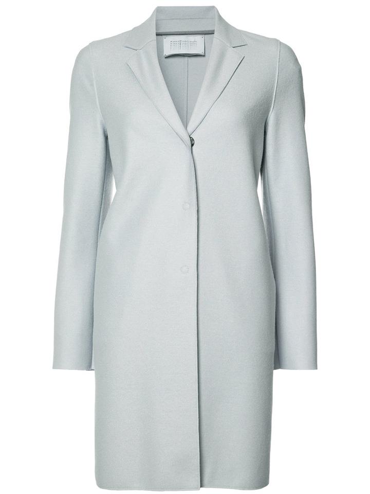 Harris Wharf London Single Breasted Coat, Women's, Size: 42, Grey, Virgin Wool