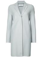 Harris Wharf London Single Breasted Coat, Women's, Size: 42, Grey, Virgin Wool