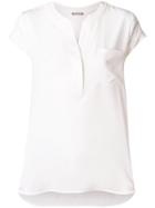 Hemisphere V-neck Pocket T-shirt - White