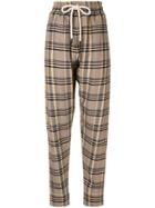 Bassike Plaid Track Trousers - Blue