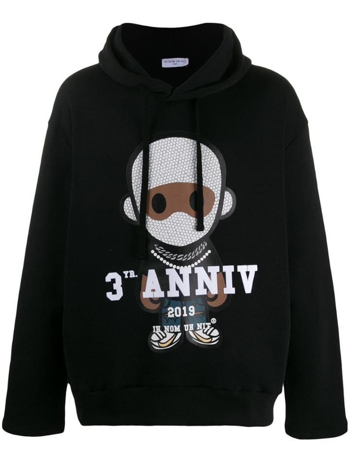 Ih Nom Uh Nit Signature Print Hoodie - Black