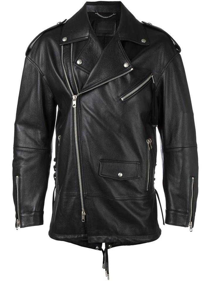 Diesel Black Gold Multiple Zippers Biker Jacket