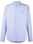 Ami Alexandre Mattiussi Ami De Coeur Shirt, Men's, Size: 40, Blue, Cotton