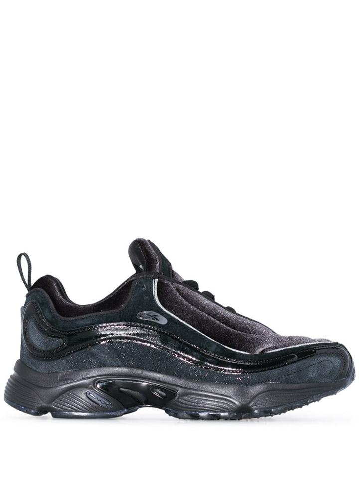 Reebok Black Daytona Dmx Suede Leather Sneakers