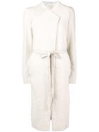 Giorgio Brato Belted Shearling Coat - White