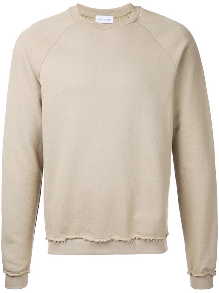 John Elliott - Plain Sweatshirt - Men - Cotton - S, Nude/neutrals, Cotton