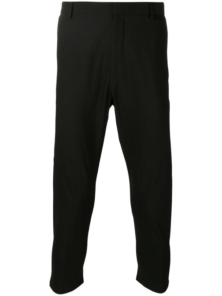 Jil Sander Skinny Cropped Trousers, Men's, Size: 46, Black, Cotton