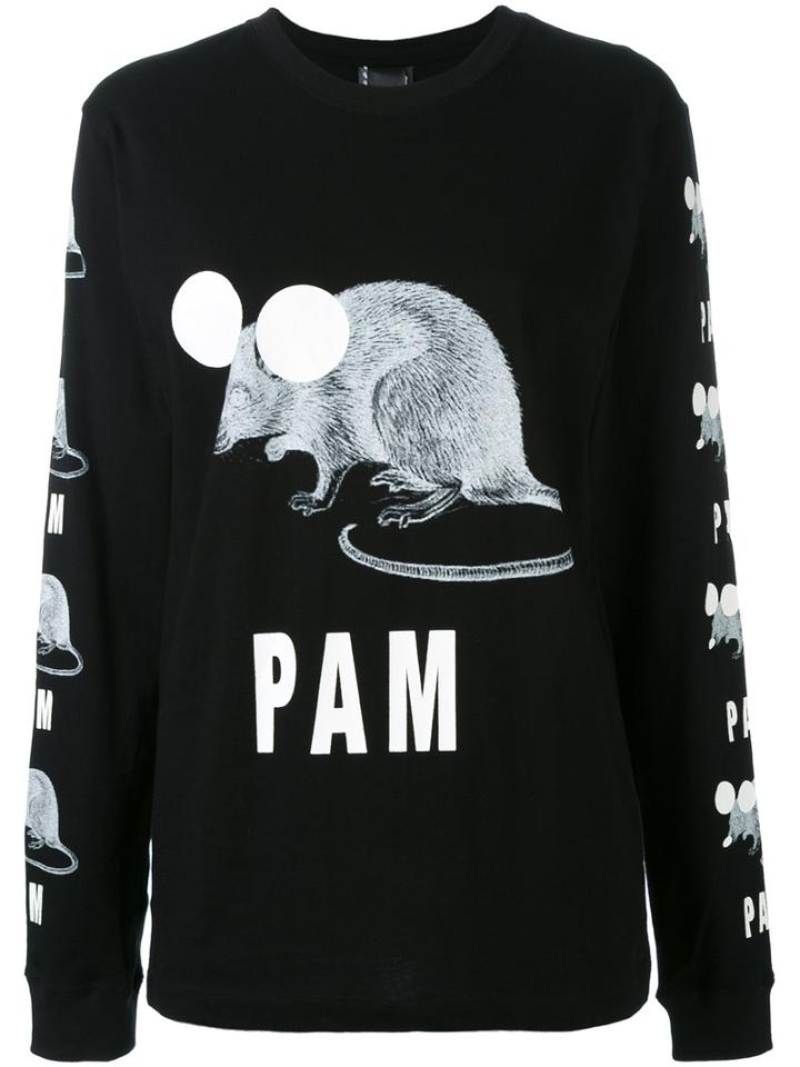 Pam Perks And Mini - Printed Logo Sweatshirt - Women - Cotton - Xs, Black, Cotton